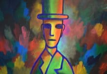 Zakladatel stuckismu Charles Thomson zahájil svou českou výstavu Crazy Over You In Prague